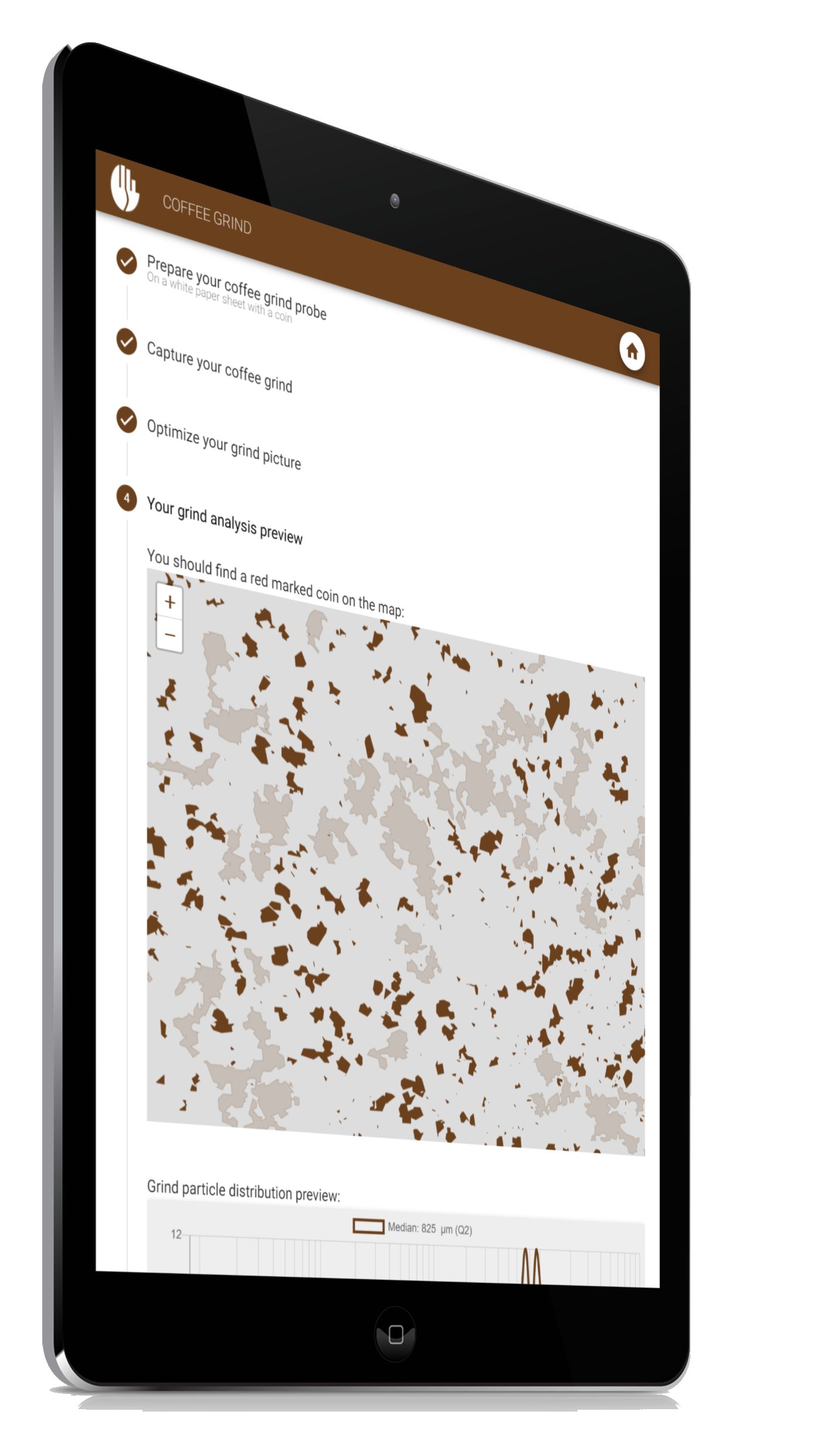 Screenshot of the Coffee Grind app on a smartphone